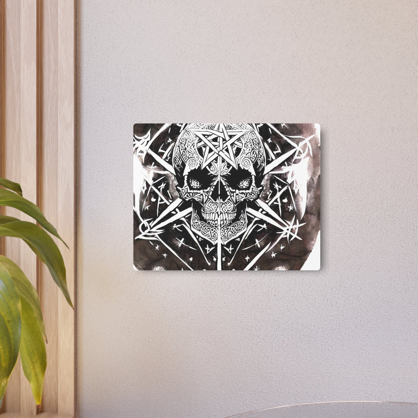 Pentagram Skull Metal Art Sign