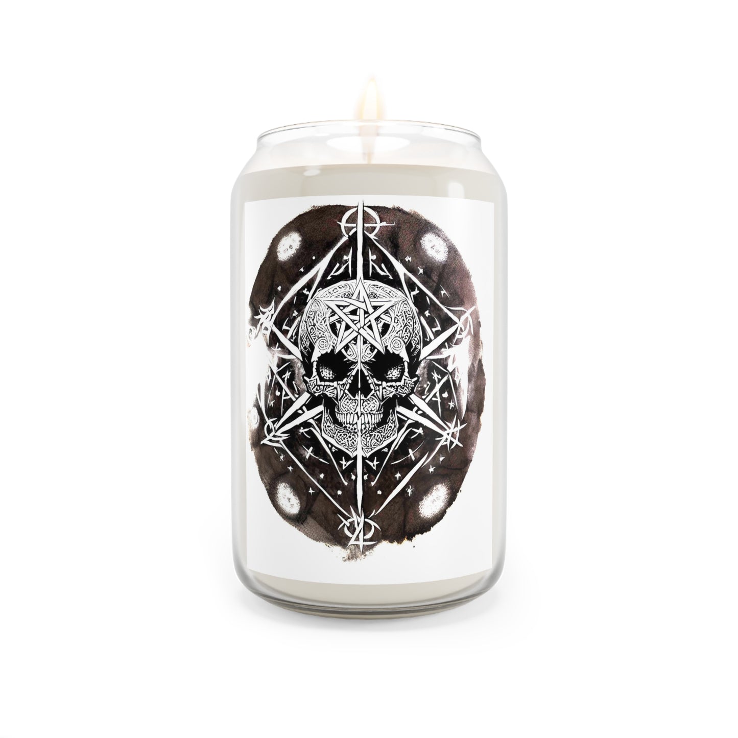 Pentagram Skull Scented Candle, 13.75oz