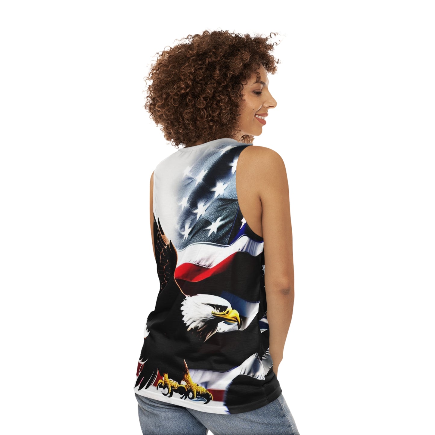 Eagle and Flag Unisex Tank Top (AOP)