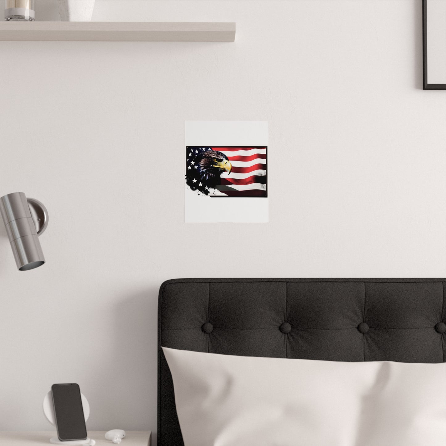 Eagle and flag Satin Posters (210gsm)