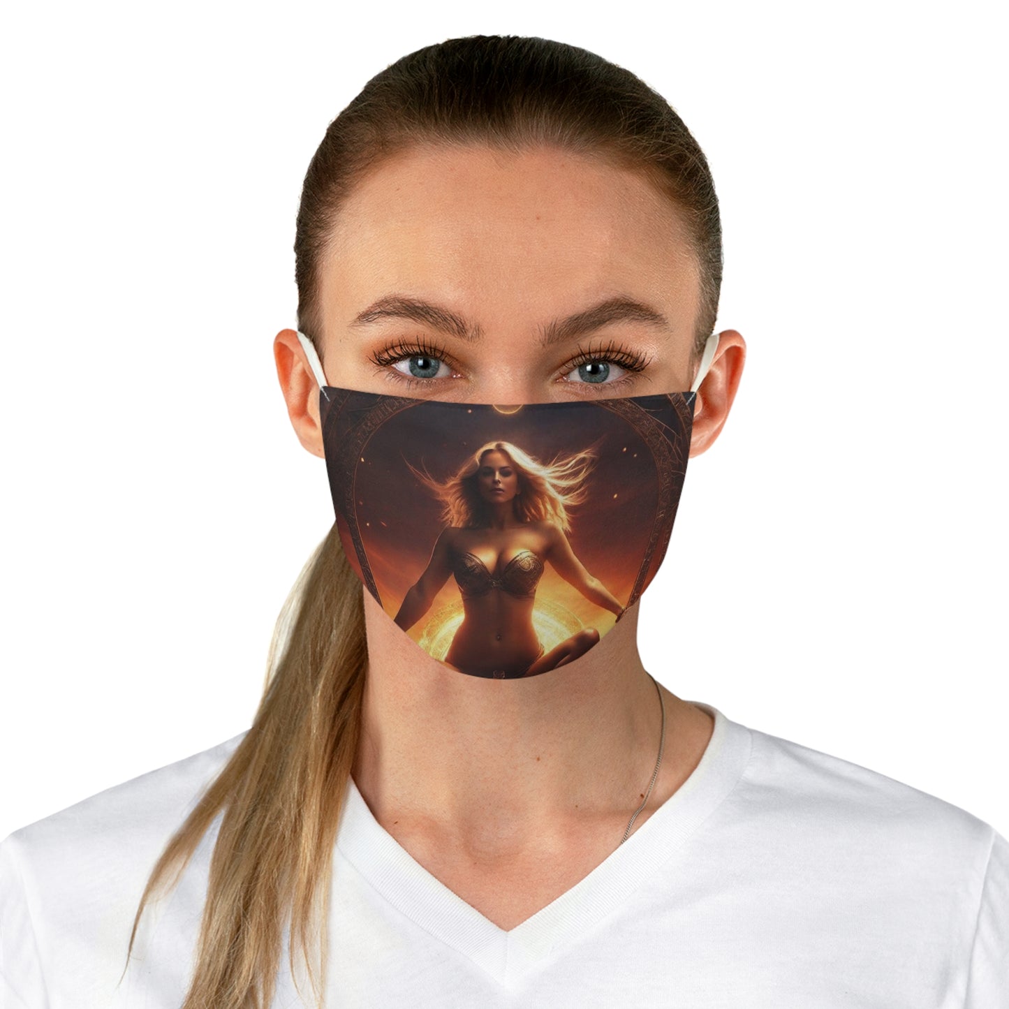 Golden Lady Fabric Face Mask