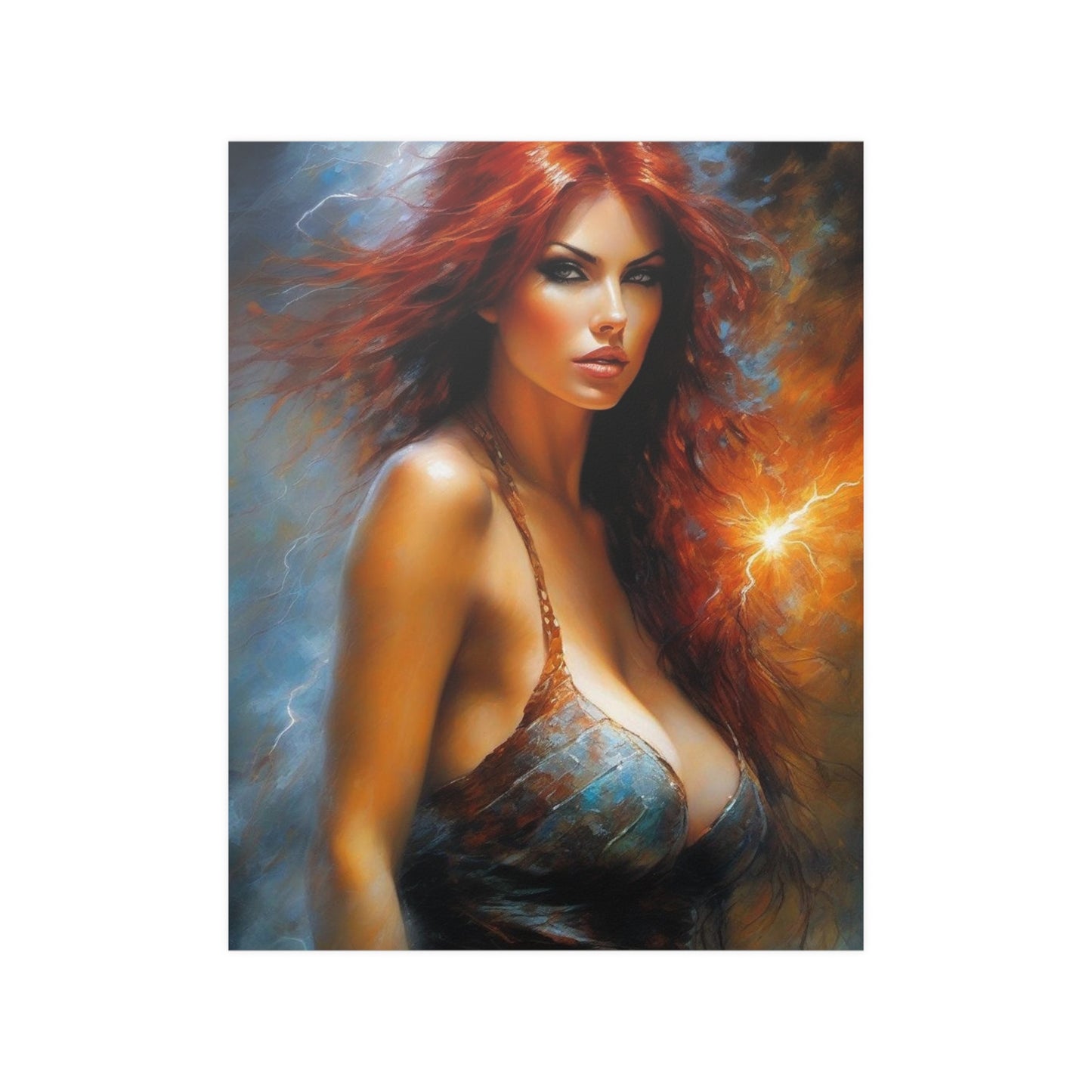 Redheaded firecracker Satin Posters (210gsm)