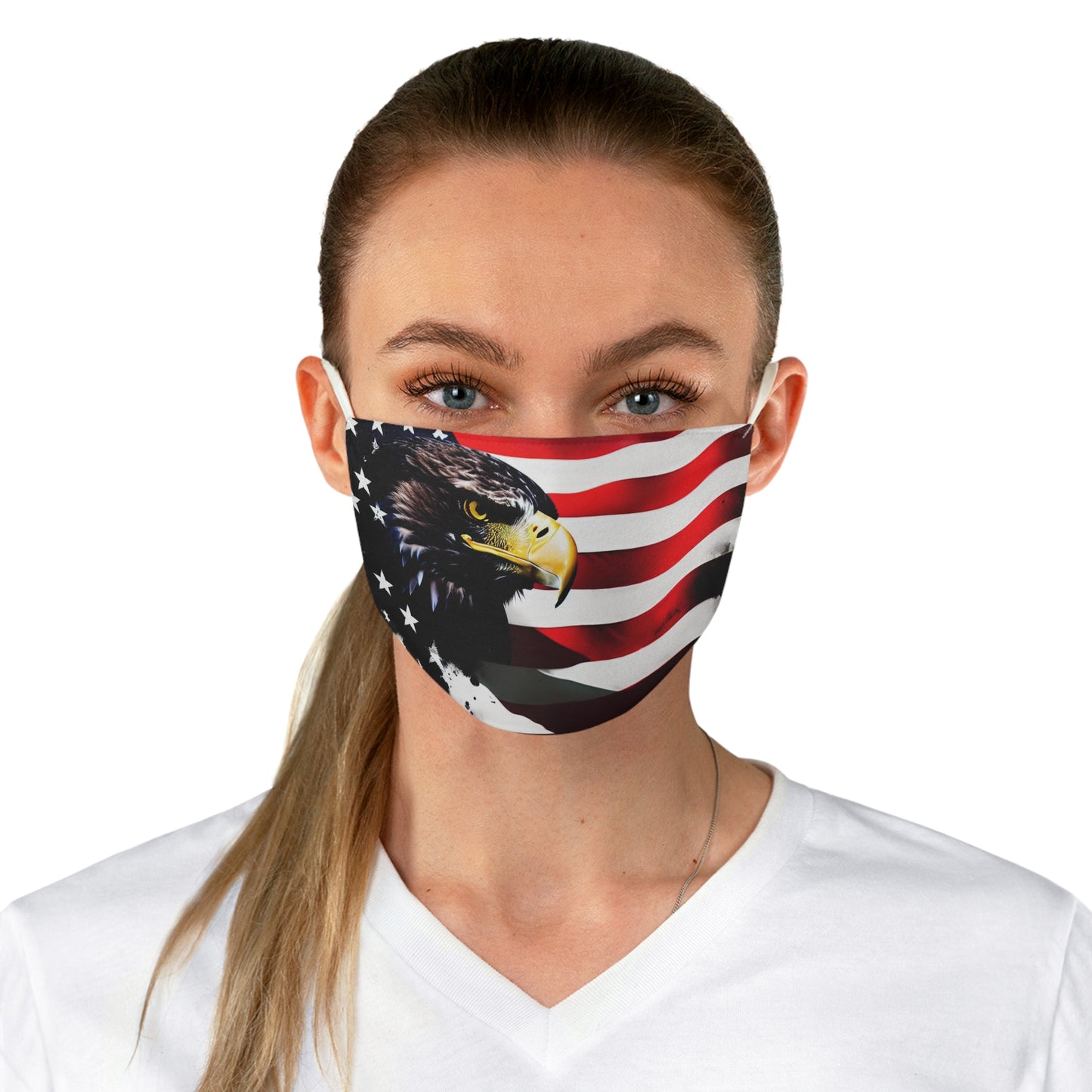 Eagle Flag Fabric Face Mask