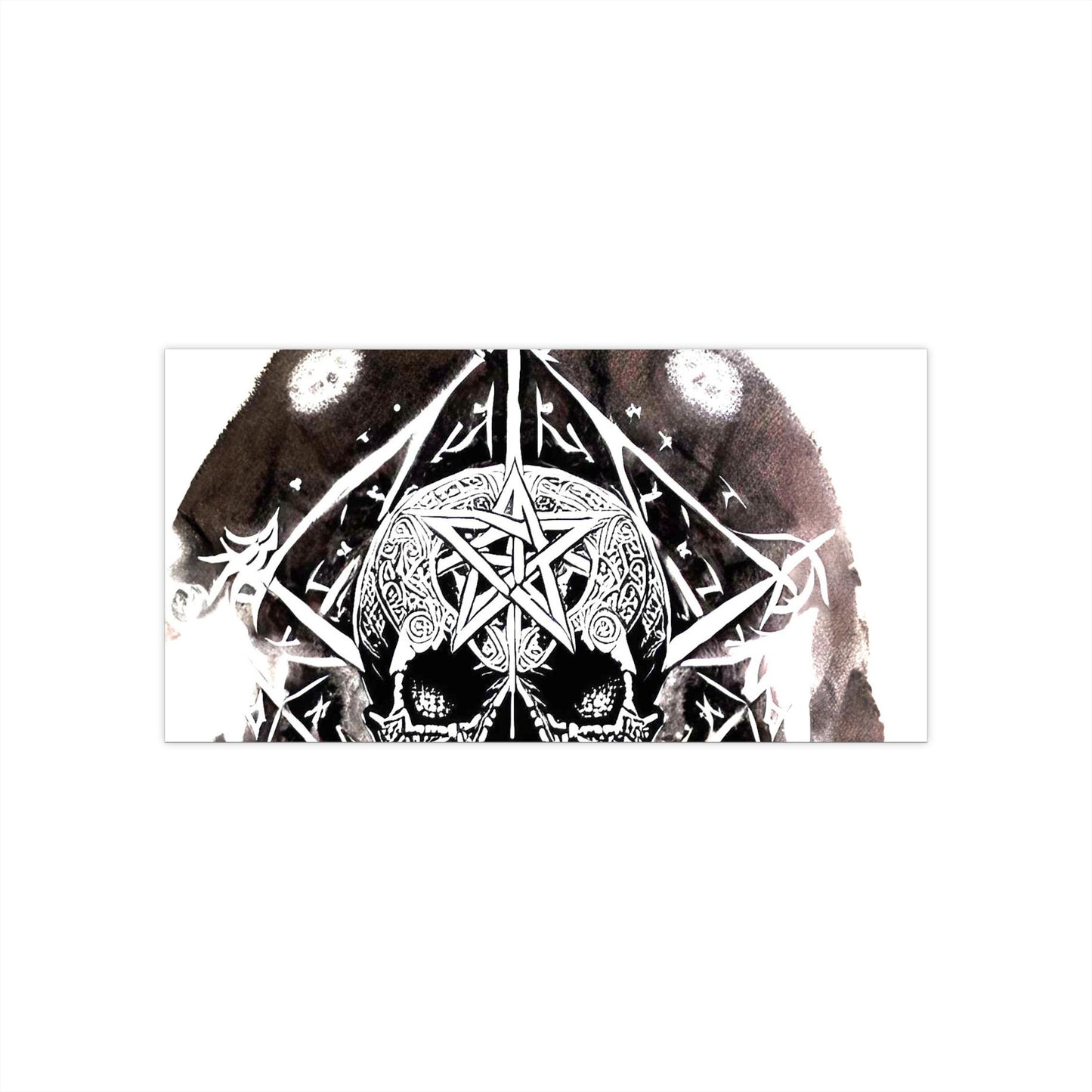 Pentagram Skull Bumper Stickers