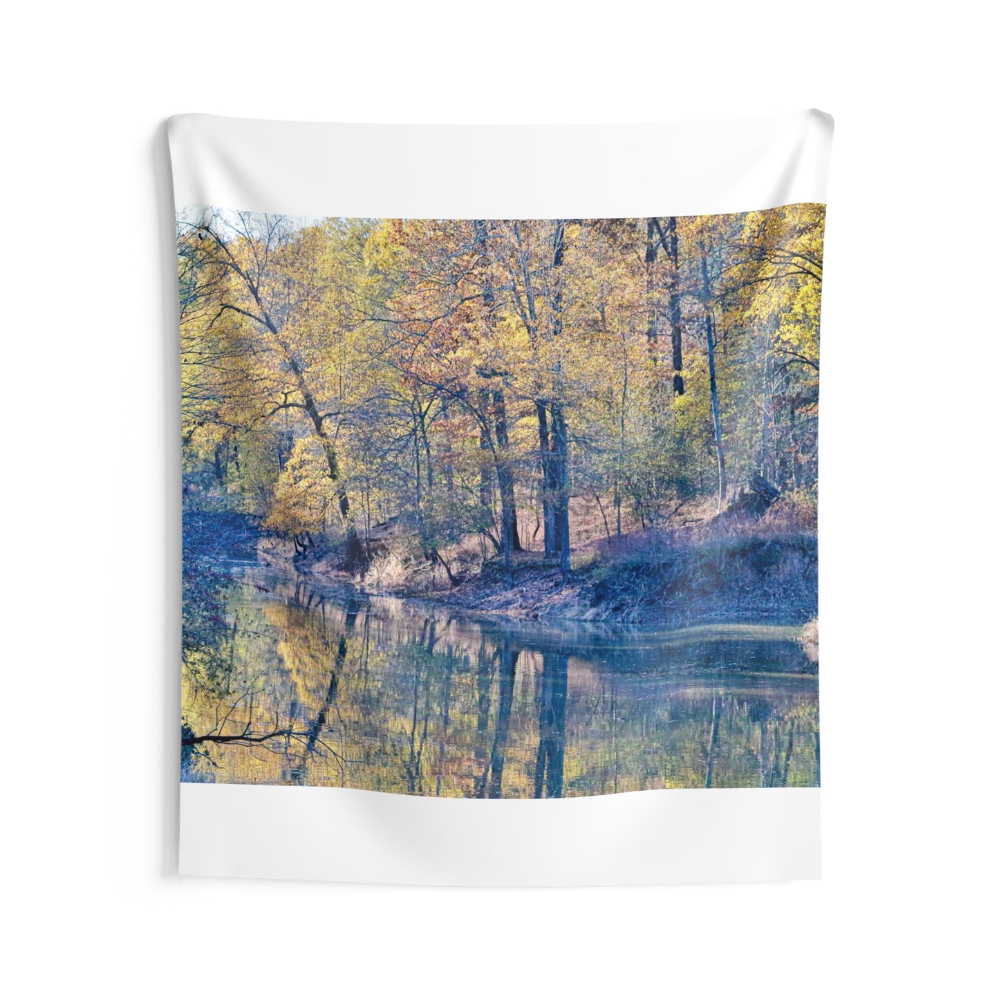 Fall waterway Indoor Wall Tapestries