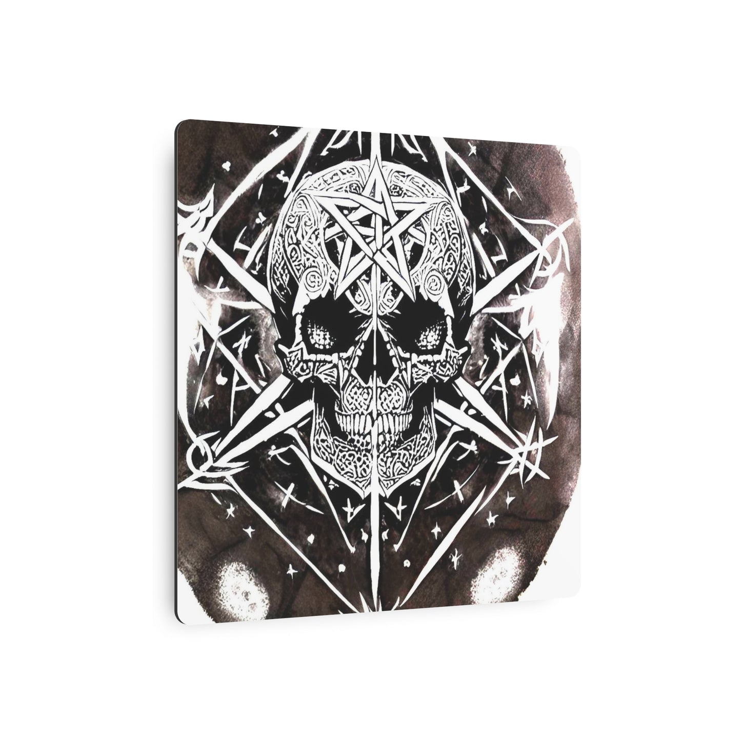 Pentagram Skull Metal Art Sign