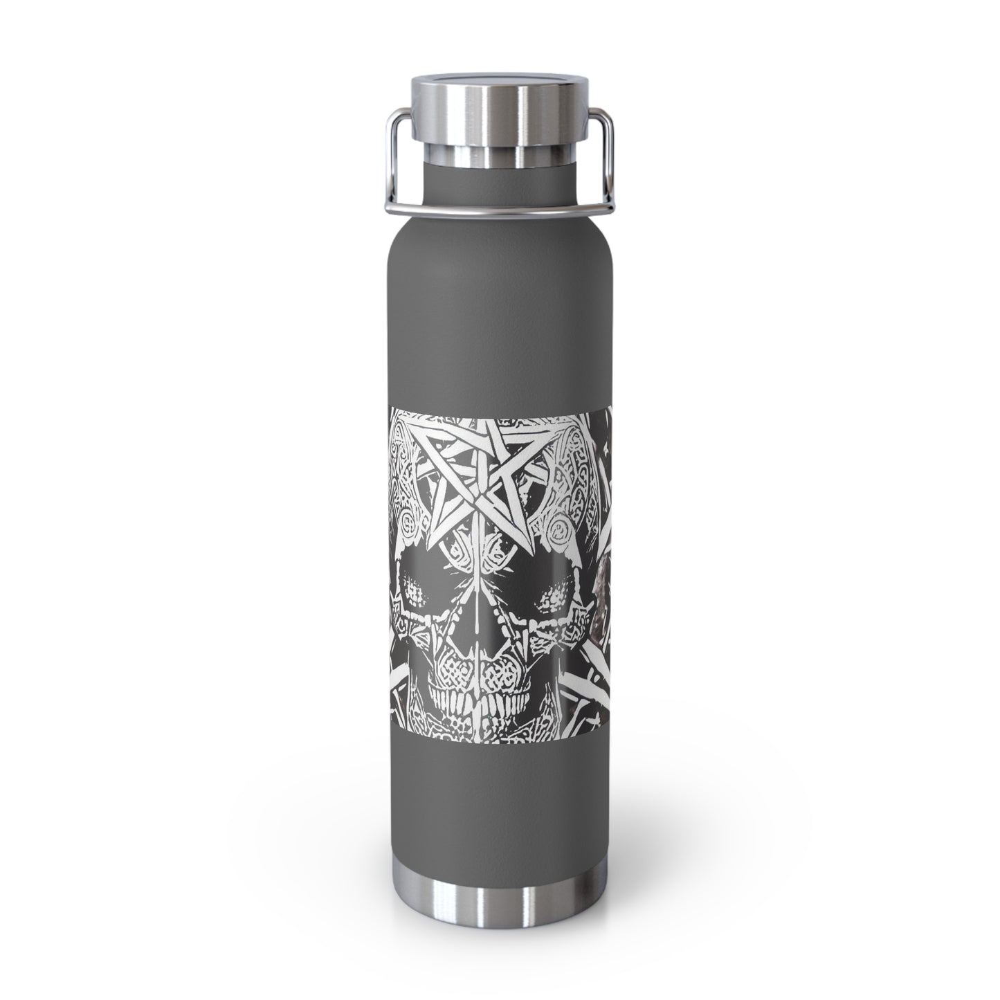 Pentagram Skull Copper Vacuum Insulated Bottle, 22oz