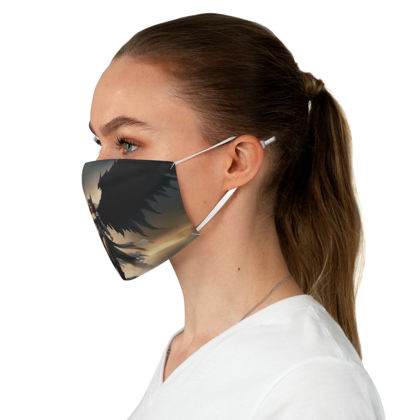 Winged warrior Fabric Face Mask