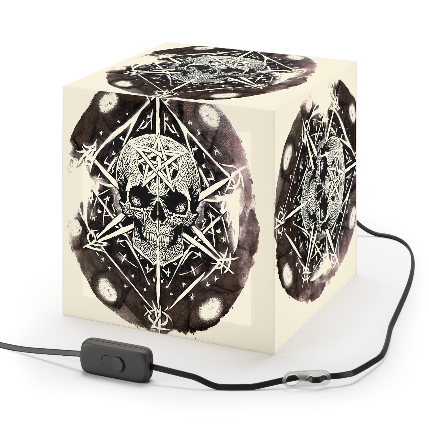 Pentagram Skull Light Cube Lamp