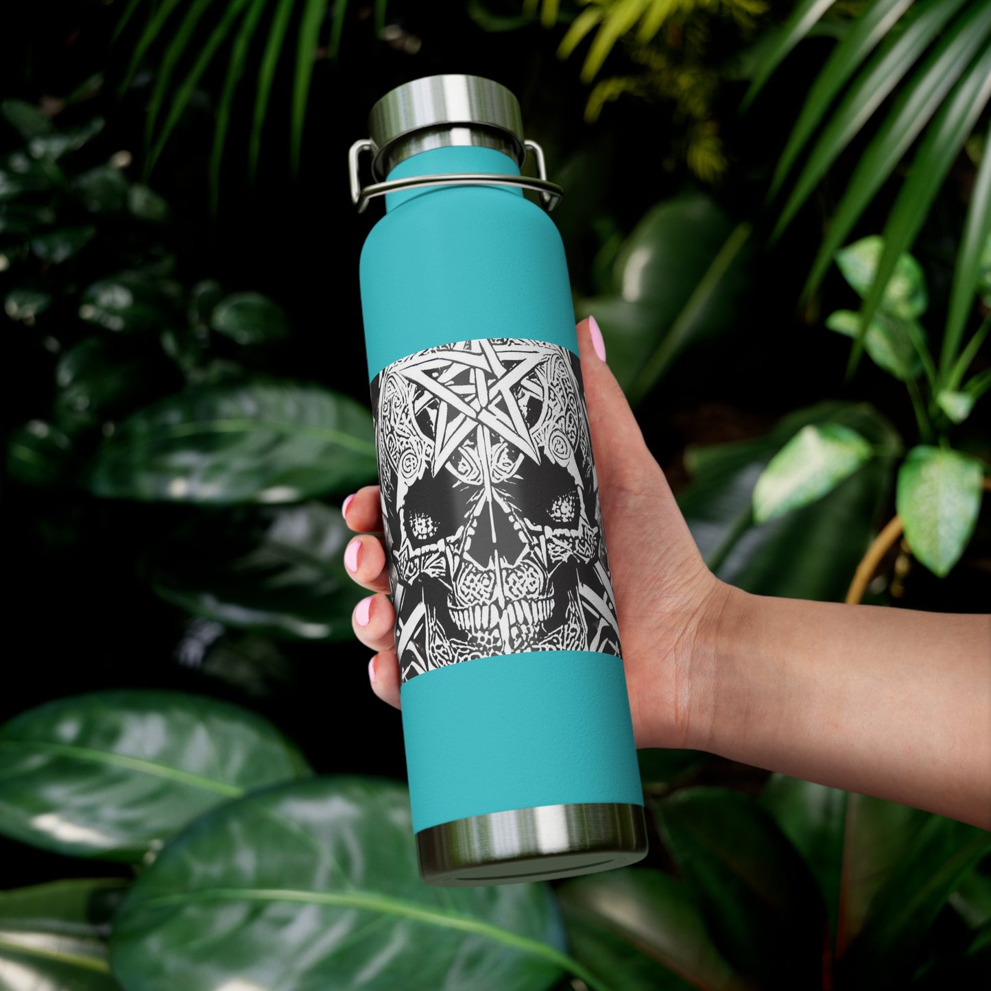 Pentagram Skull Copper Vacuum Insulated Bottle, 22oz