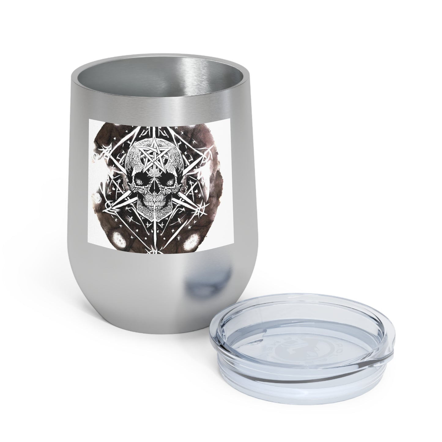 Pentagram Skull 12oz Insulated Wine Tumbler