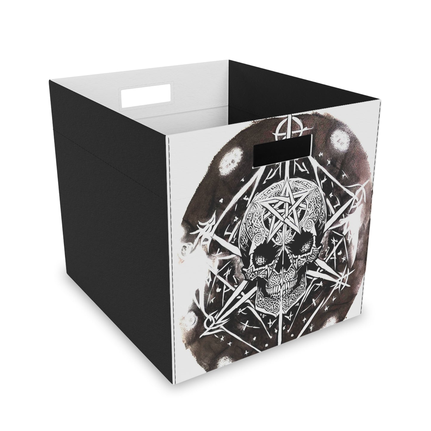 Pentagram Skull Felt Storage Box