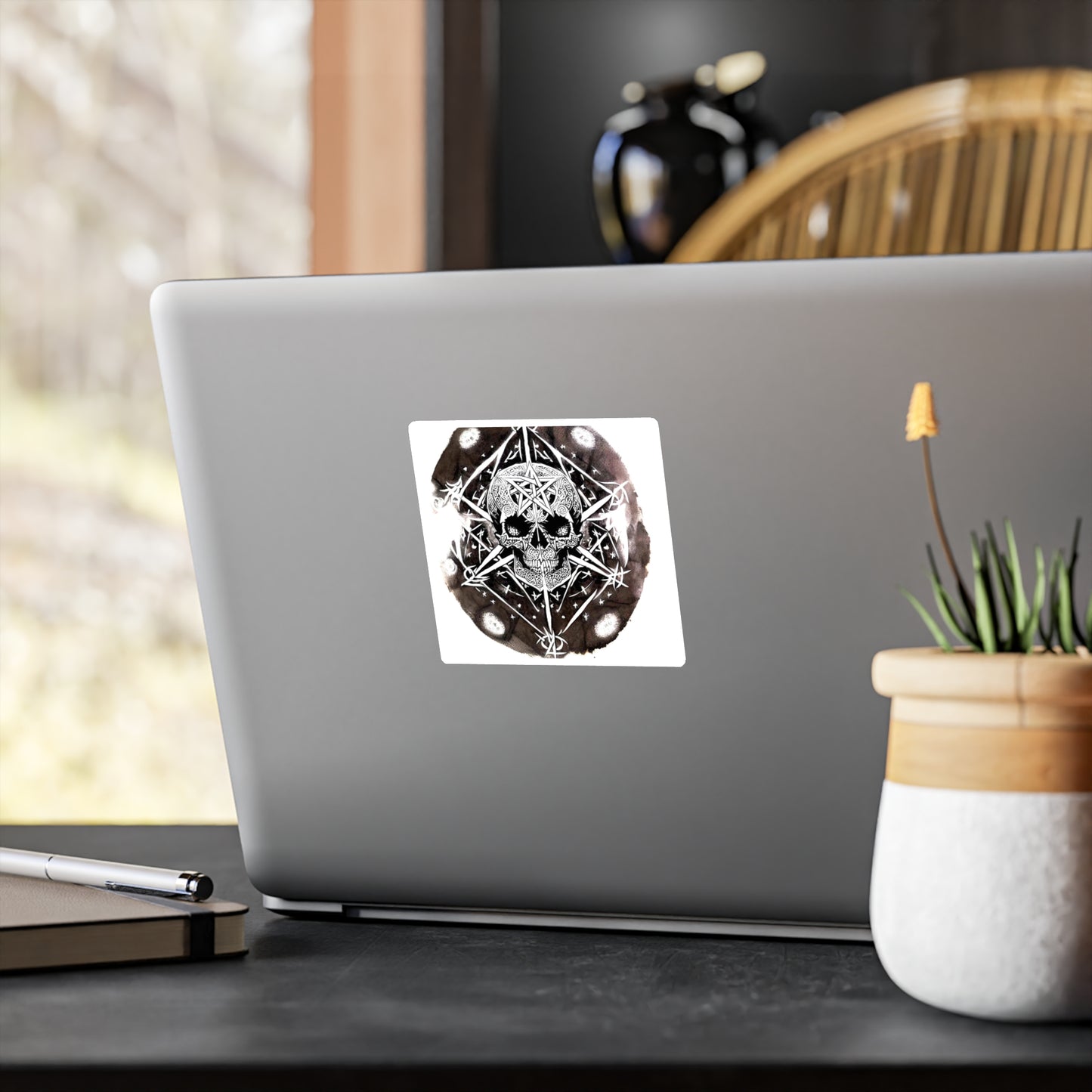 Pentagram Skull Vinyl Die-Cut Stickers