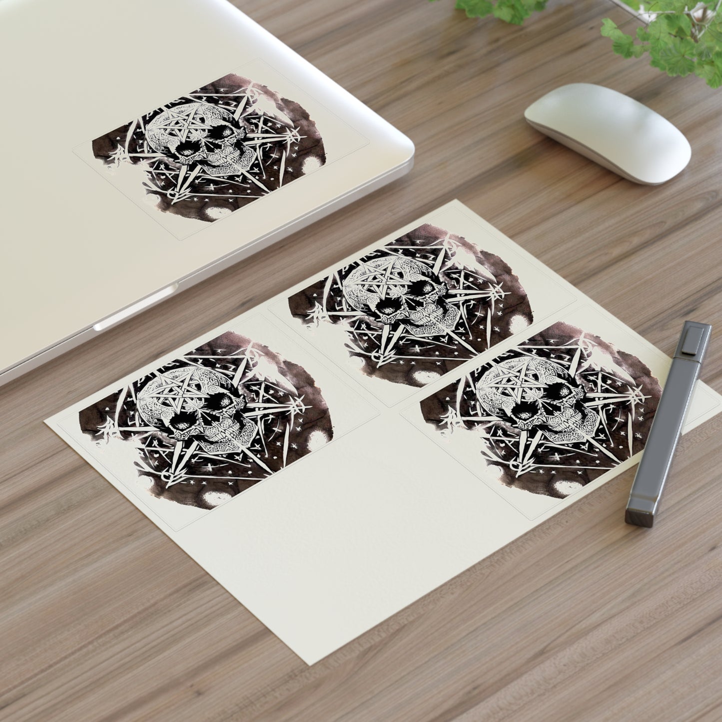 Pentagram Skull Sticker Sheets