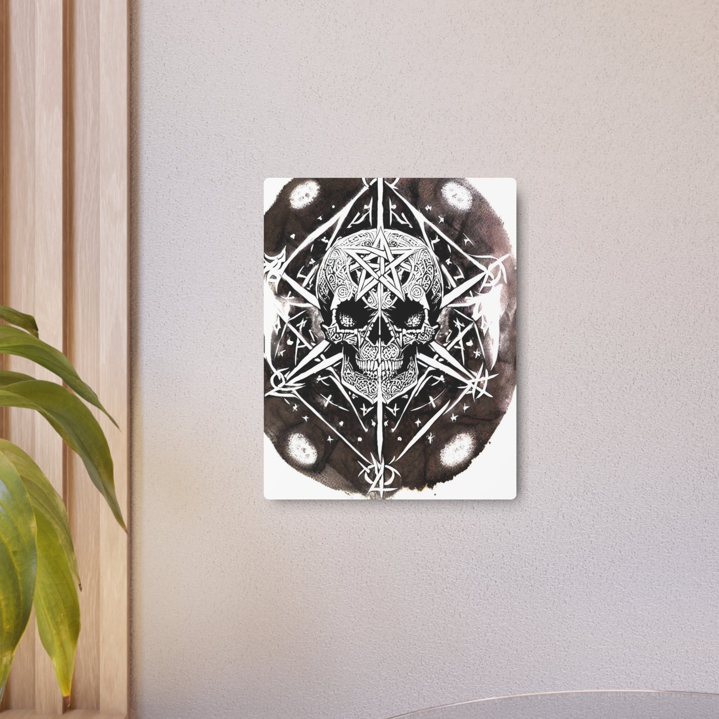 Pentagram Skull Metal Art Sign