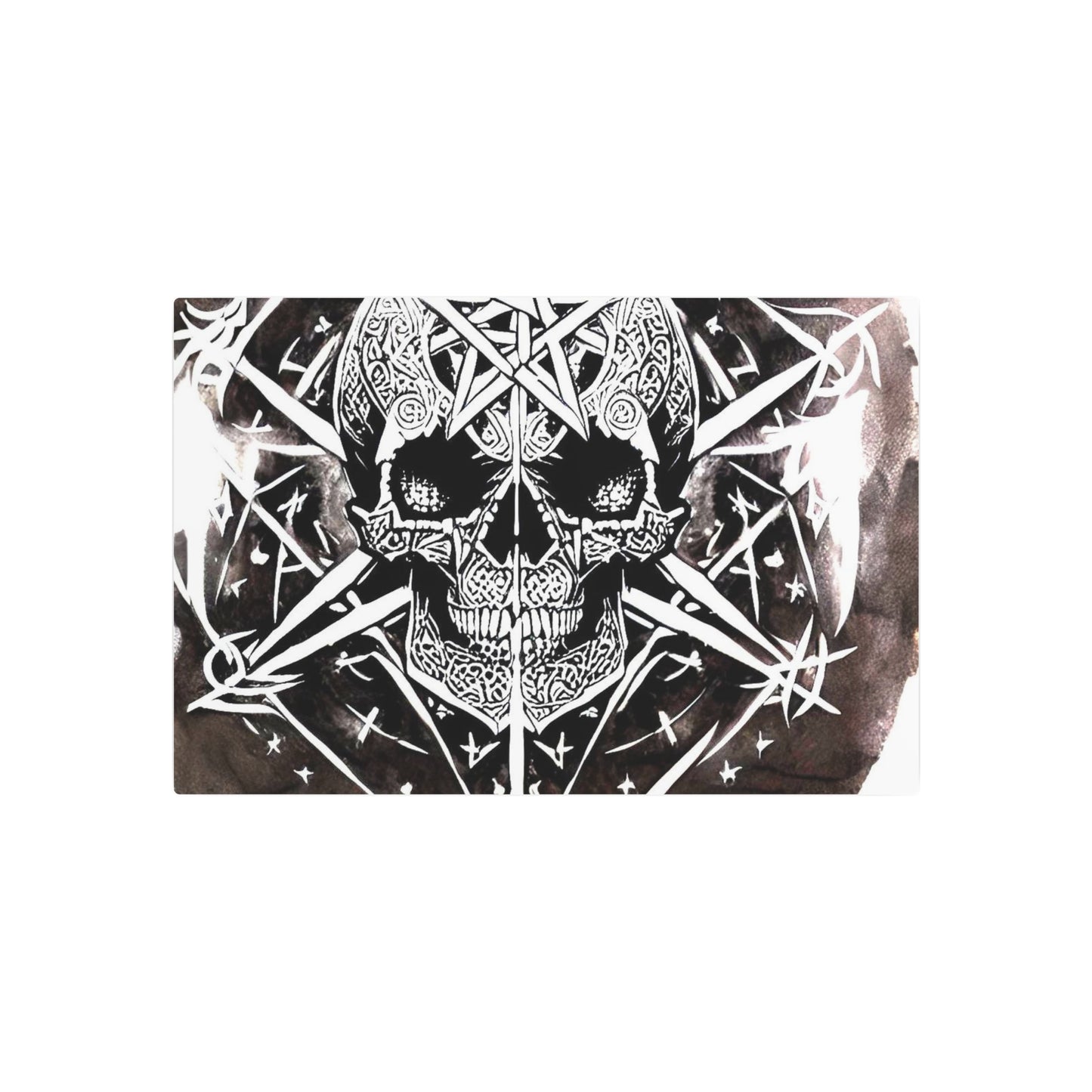 Pentagram Skull Metal Art Sign