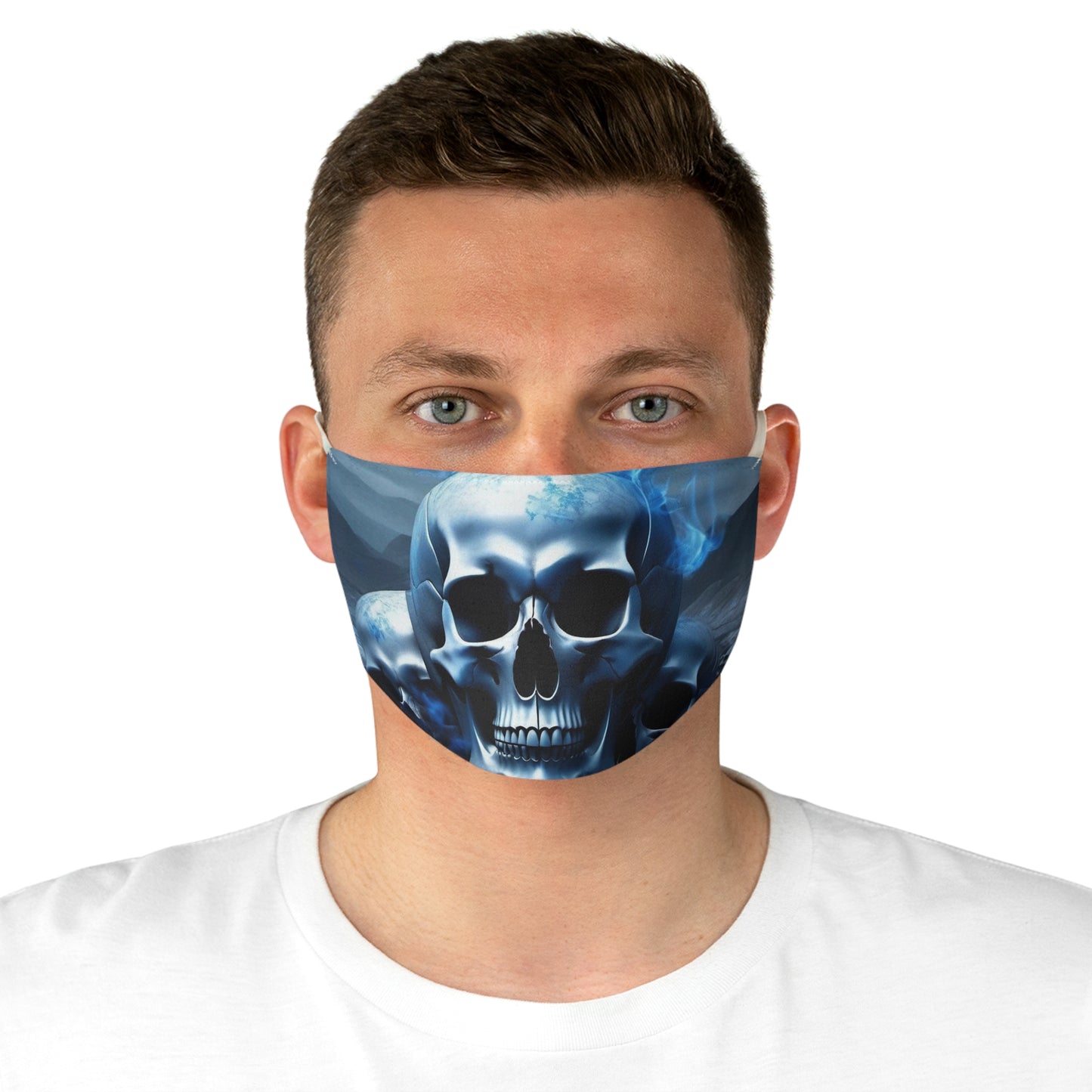 Blue skulled Fabric Face Mask