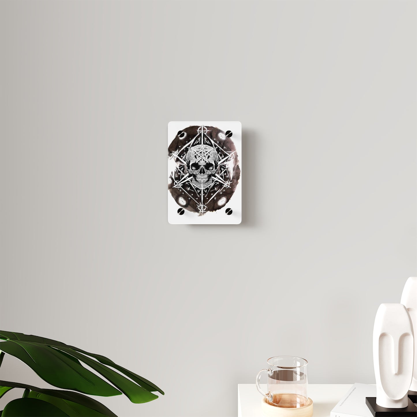 Pentagram Skull Acrylic Wall Art Panels