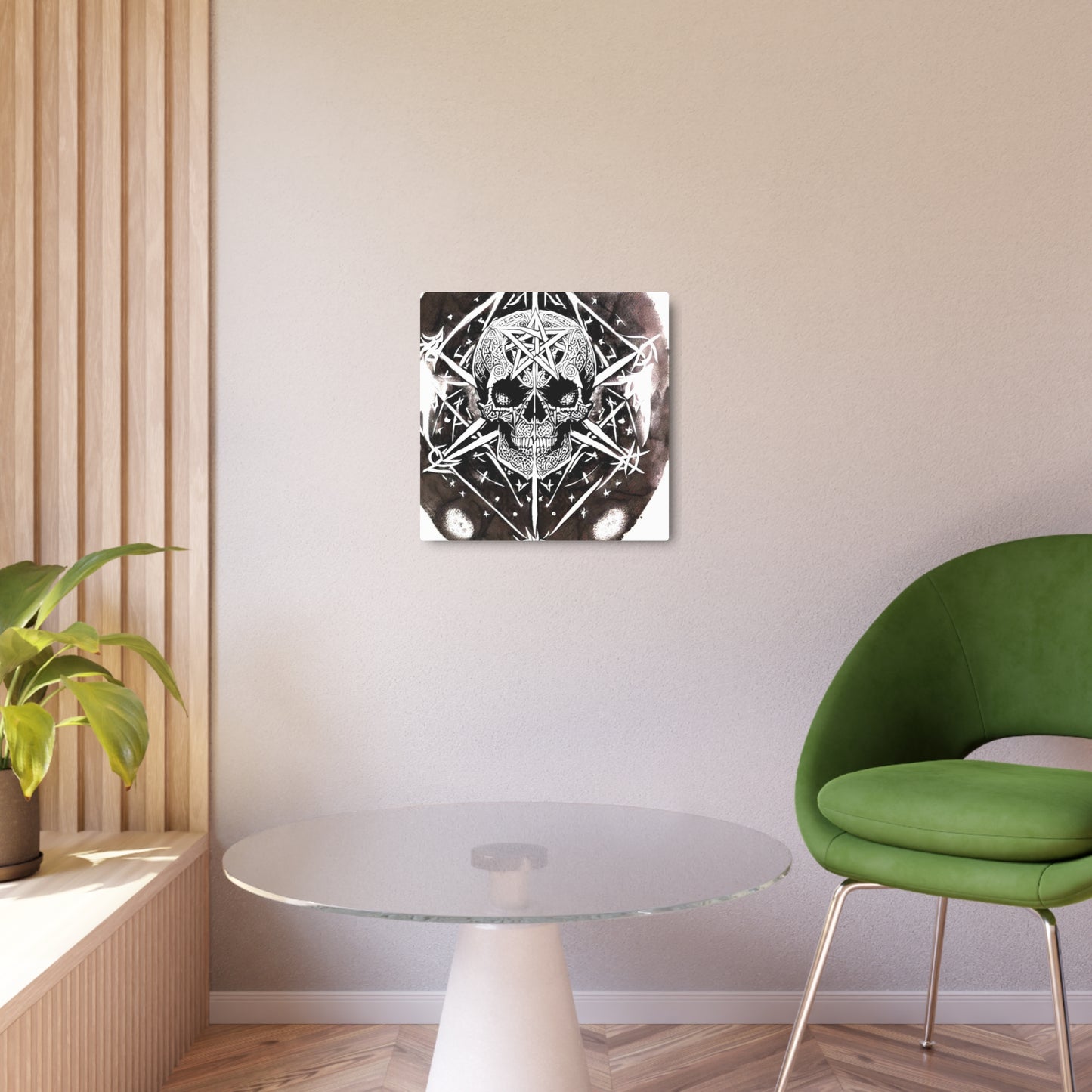 Pentagram Skull Metal Art Sign