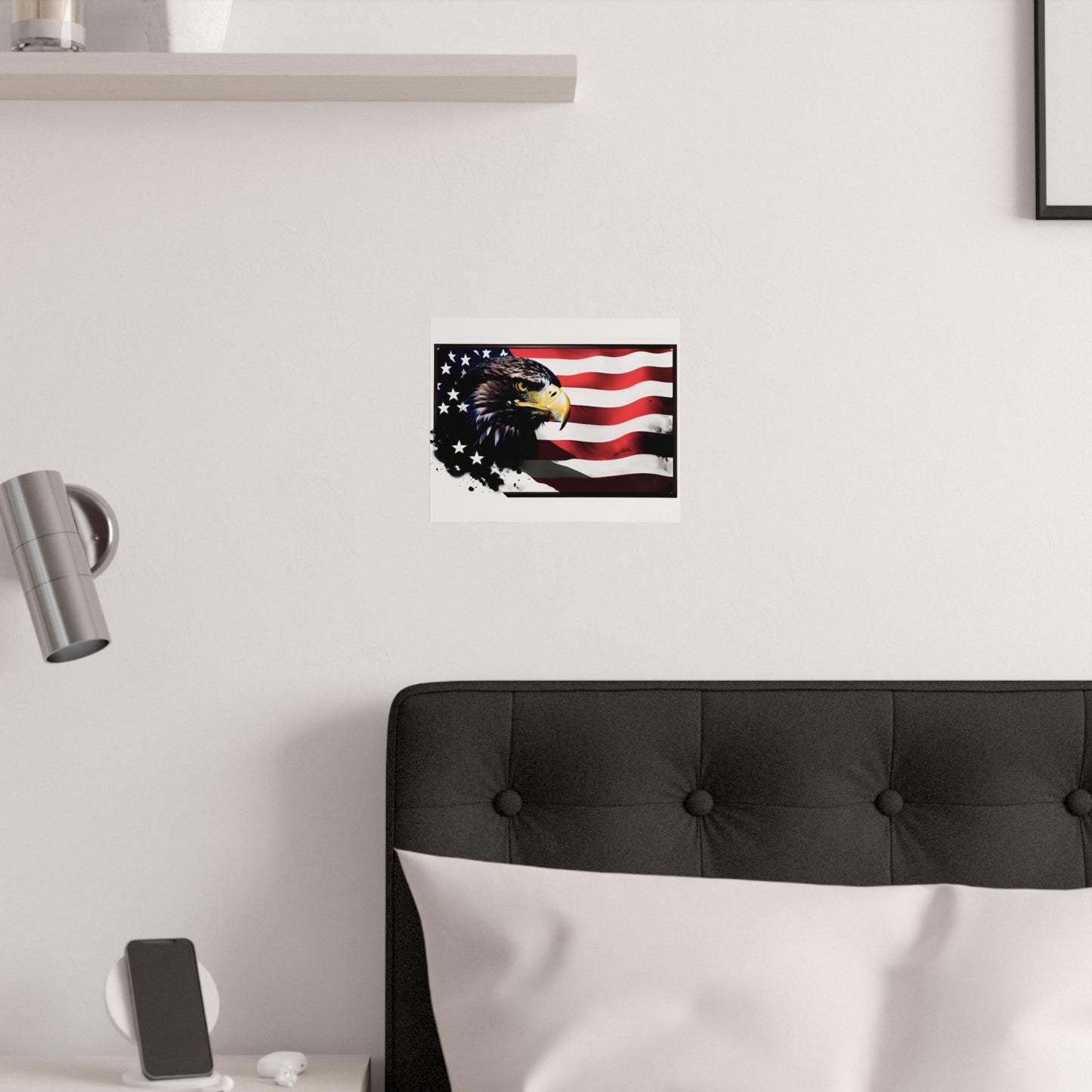 Eagle and flag Satin Posters (210gsm)