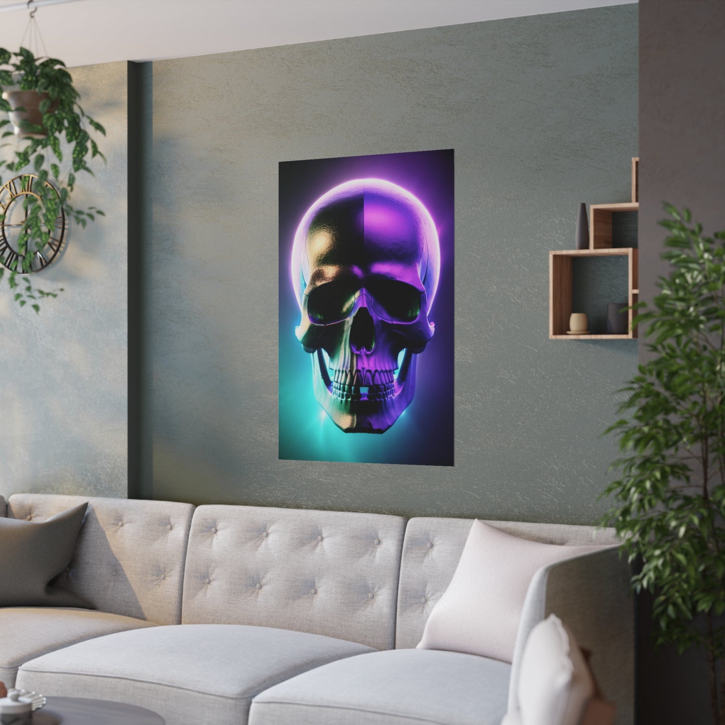 Purple Skull Satin Posters (210gsm)