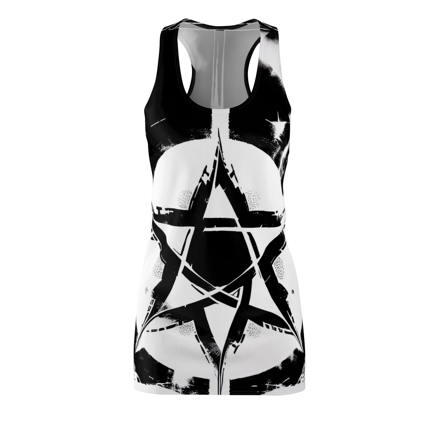 Star Runic Women's Cut & Sew Racerback Dress (AOP)