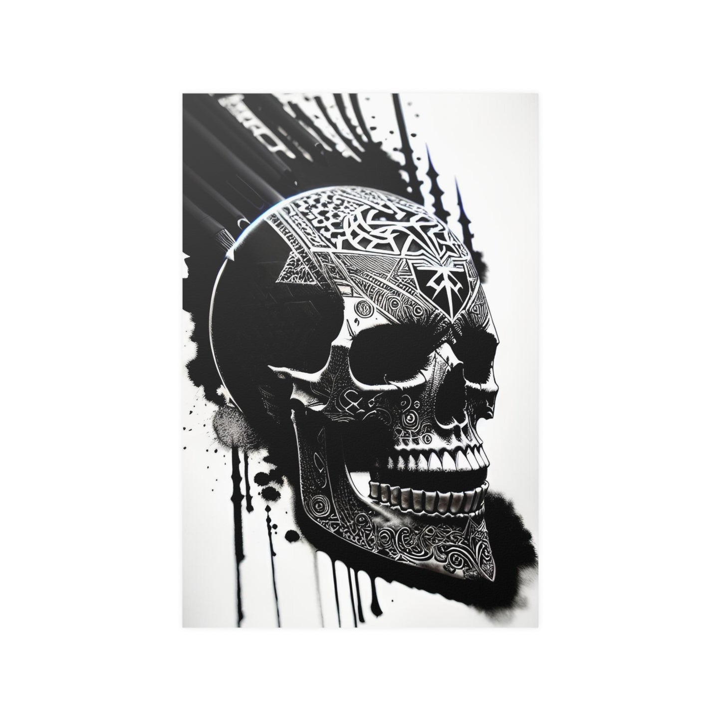 Skull Ink Satin Posters (210gsm)