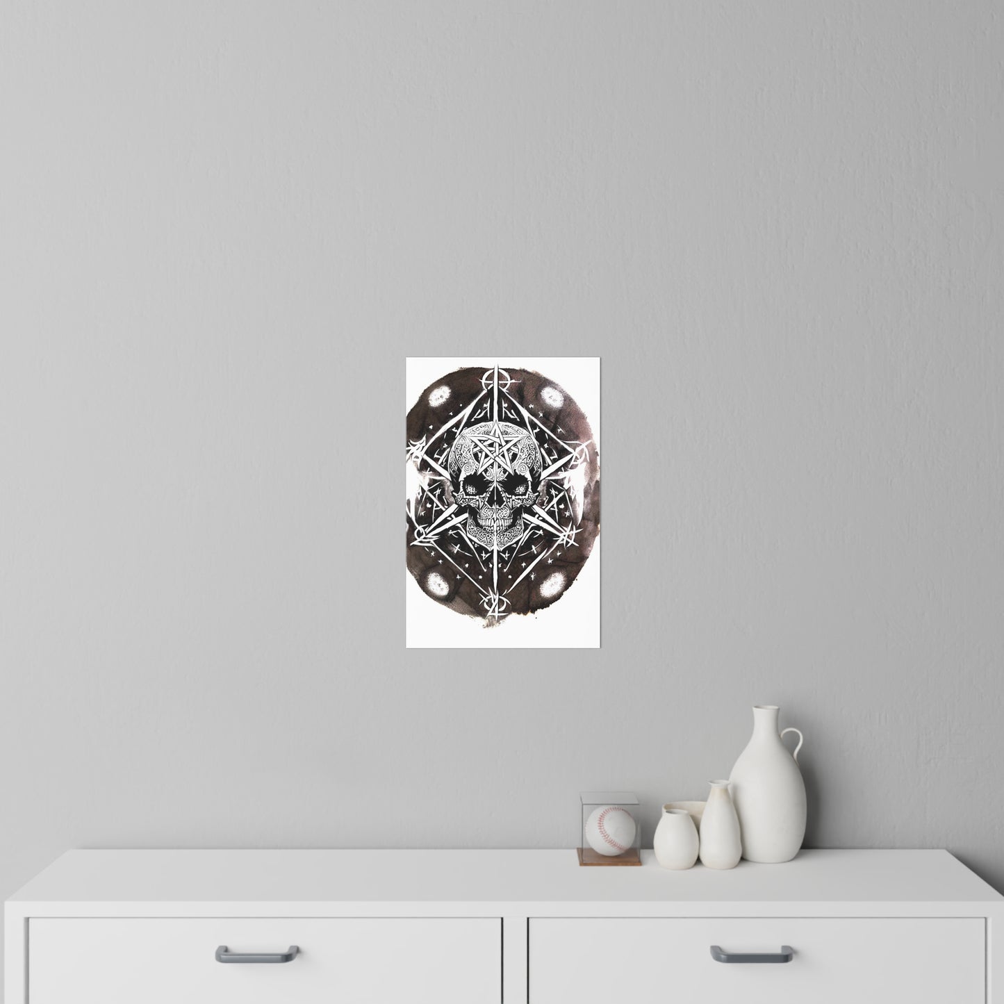 Pentagram Skull Wall Decals