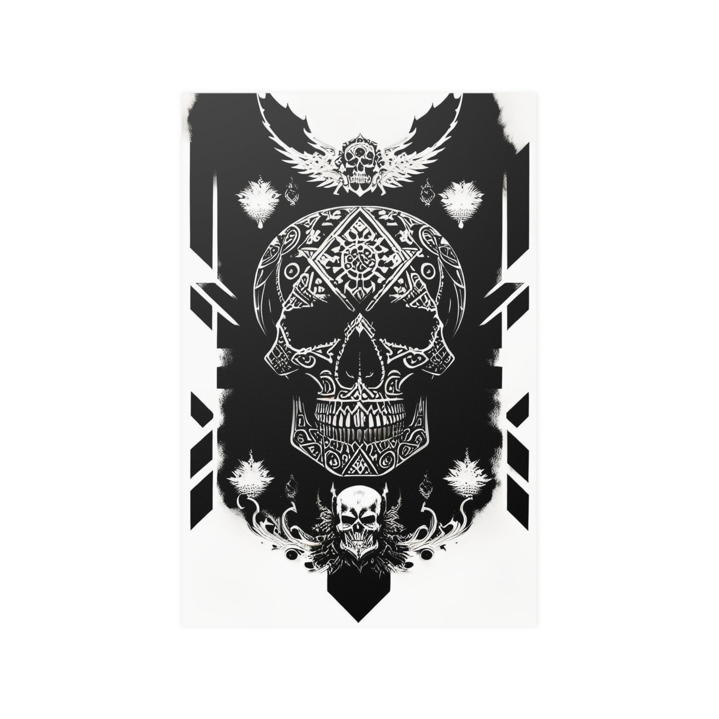 Skull Banner Satin Posters (210gsm)