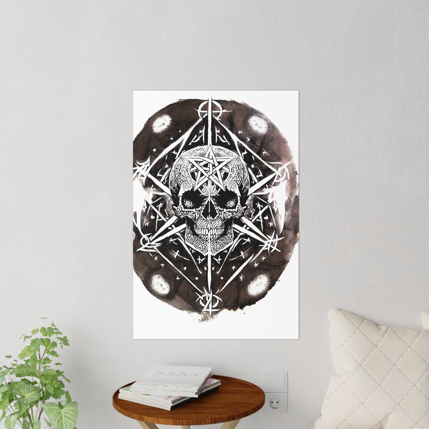 Pentagram Skull Wall Decals