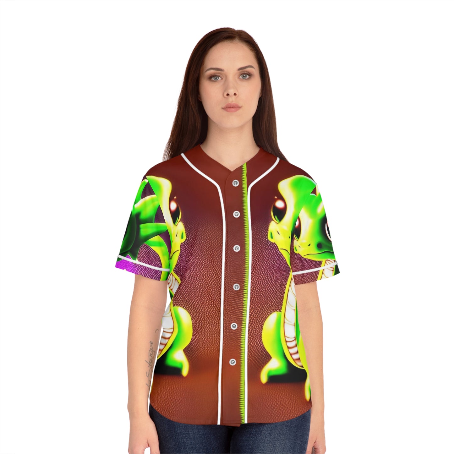 Baby Dragon Women's Baseball Jersey (AOP)