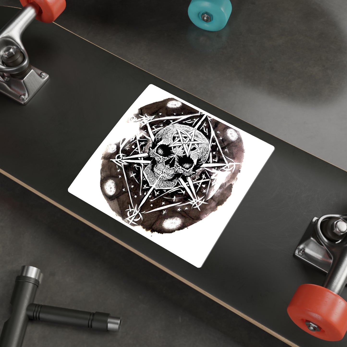 Pentagram Skull Die-Cut Stickers