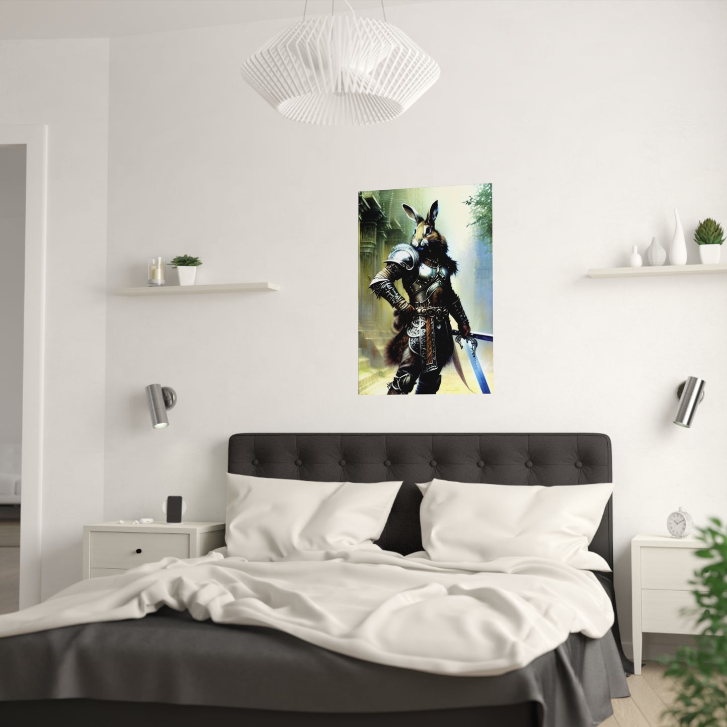 Rabbit warrior 2 Satin Posters (210gsm)