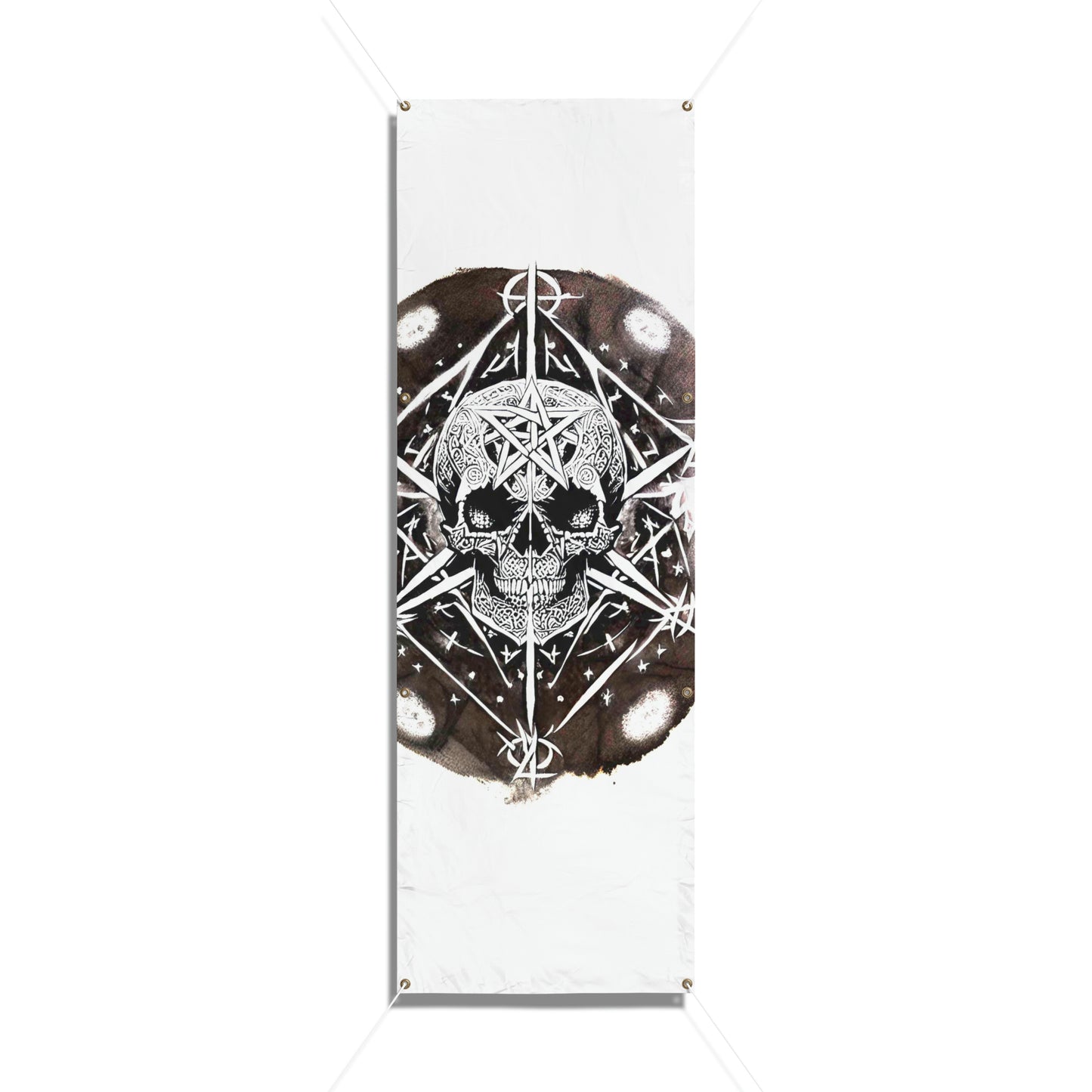 Pentagram Skull Vinyl Banners