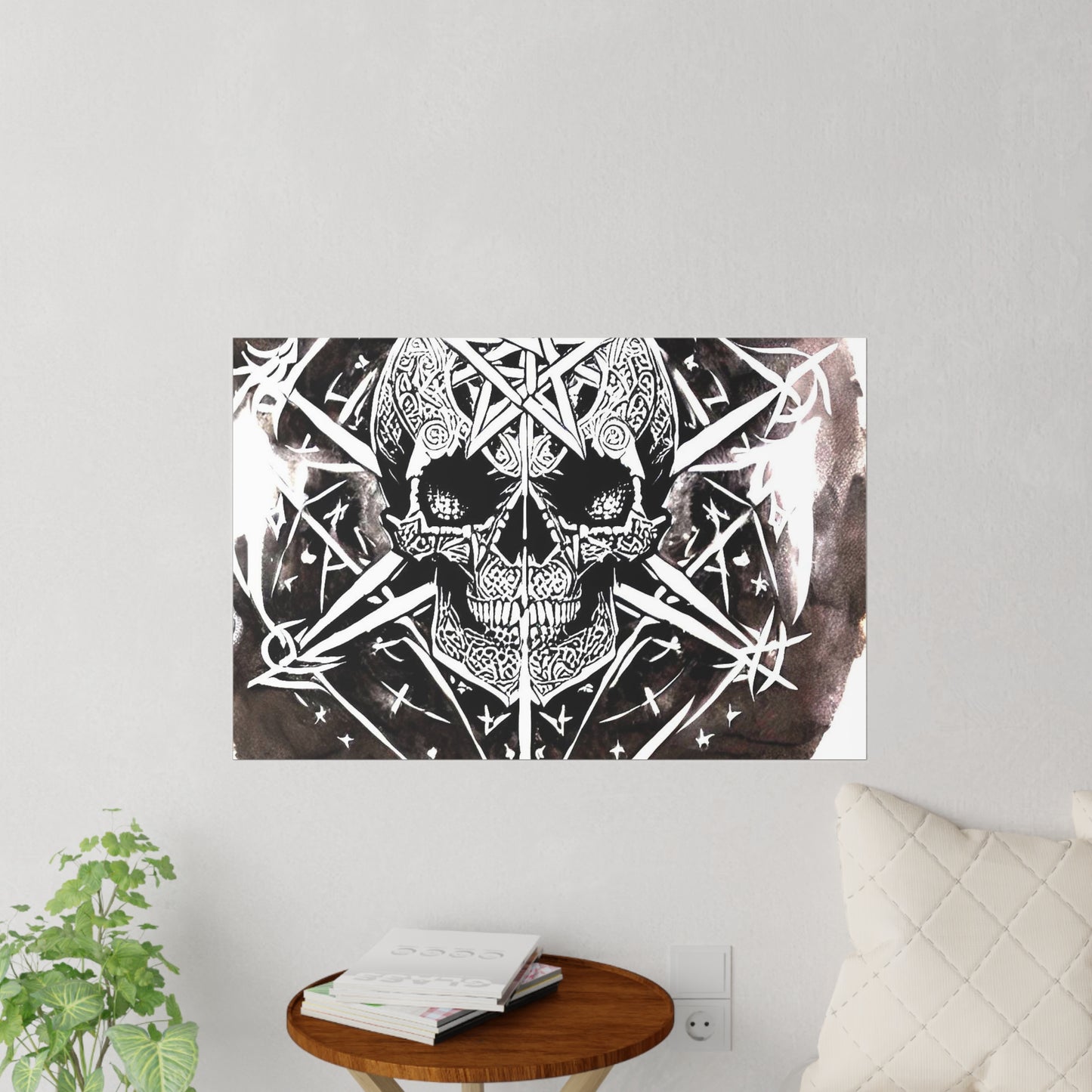 Pentagram Skull Wall Decals