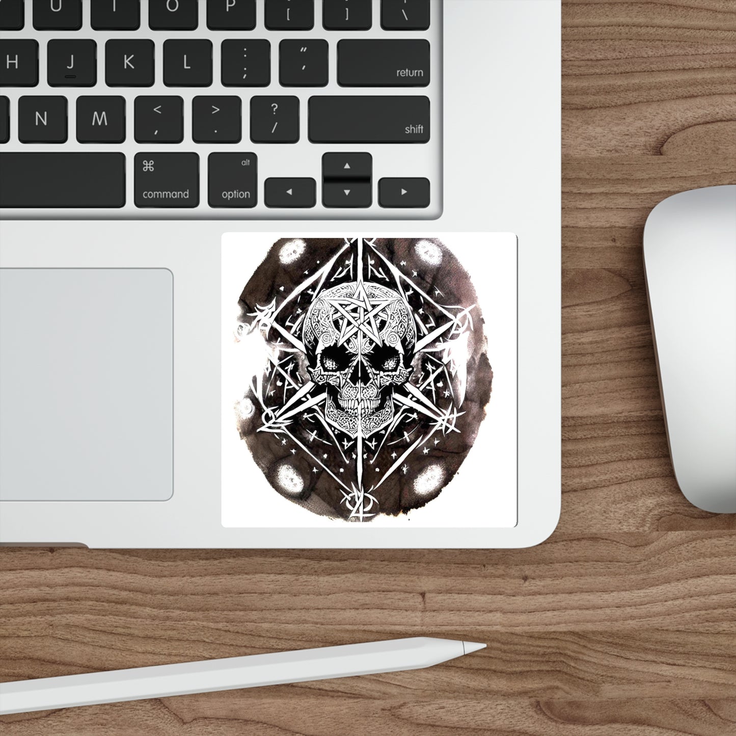 Pentagram Skull Die-Cut Stickers