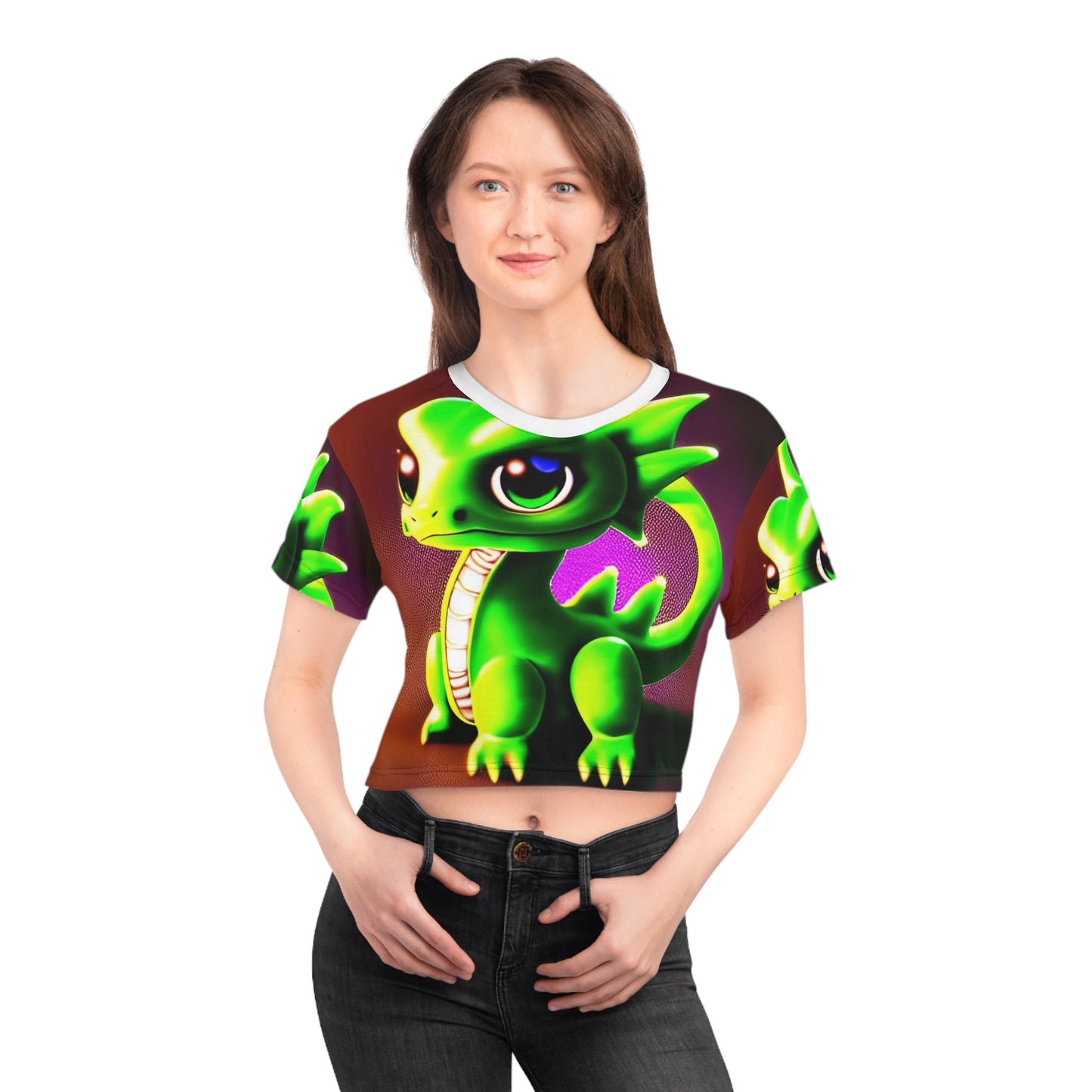 Baby Dragon Crop Tee (AOP)