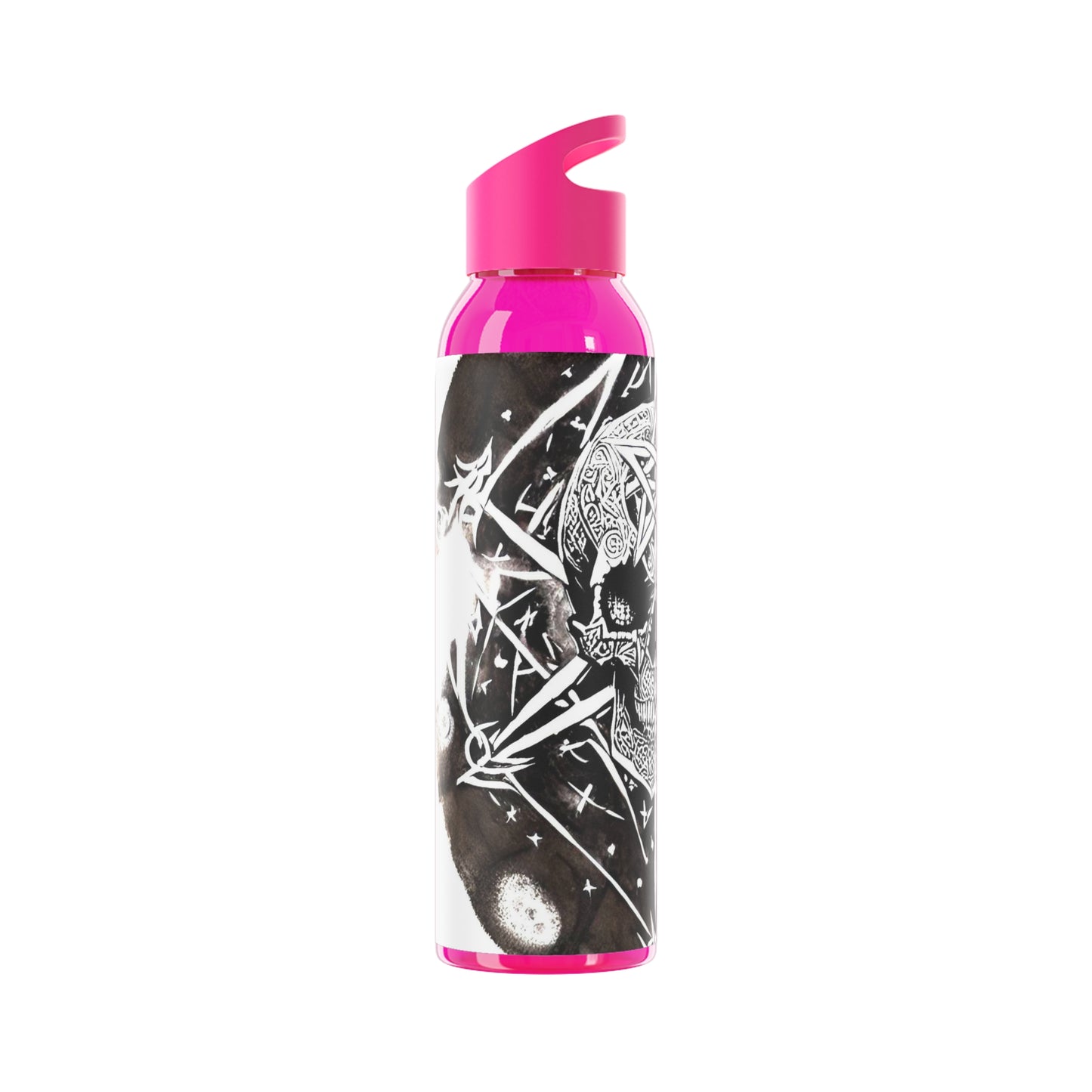 Pentagram Skull Sky Water Bottle