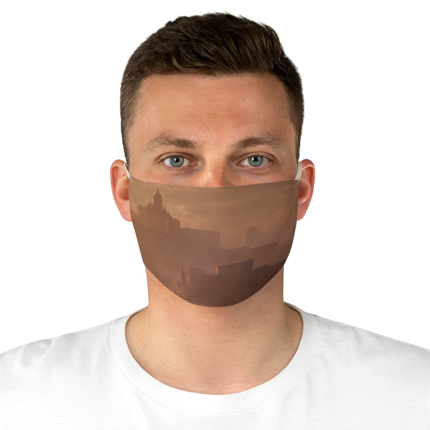 Foggy village Fabric Face Mask