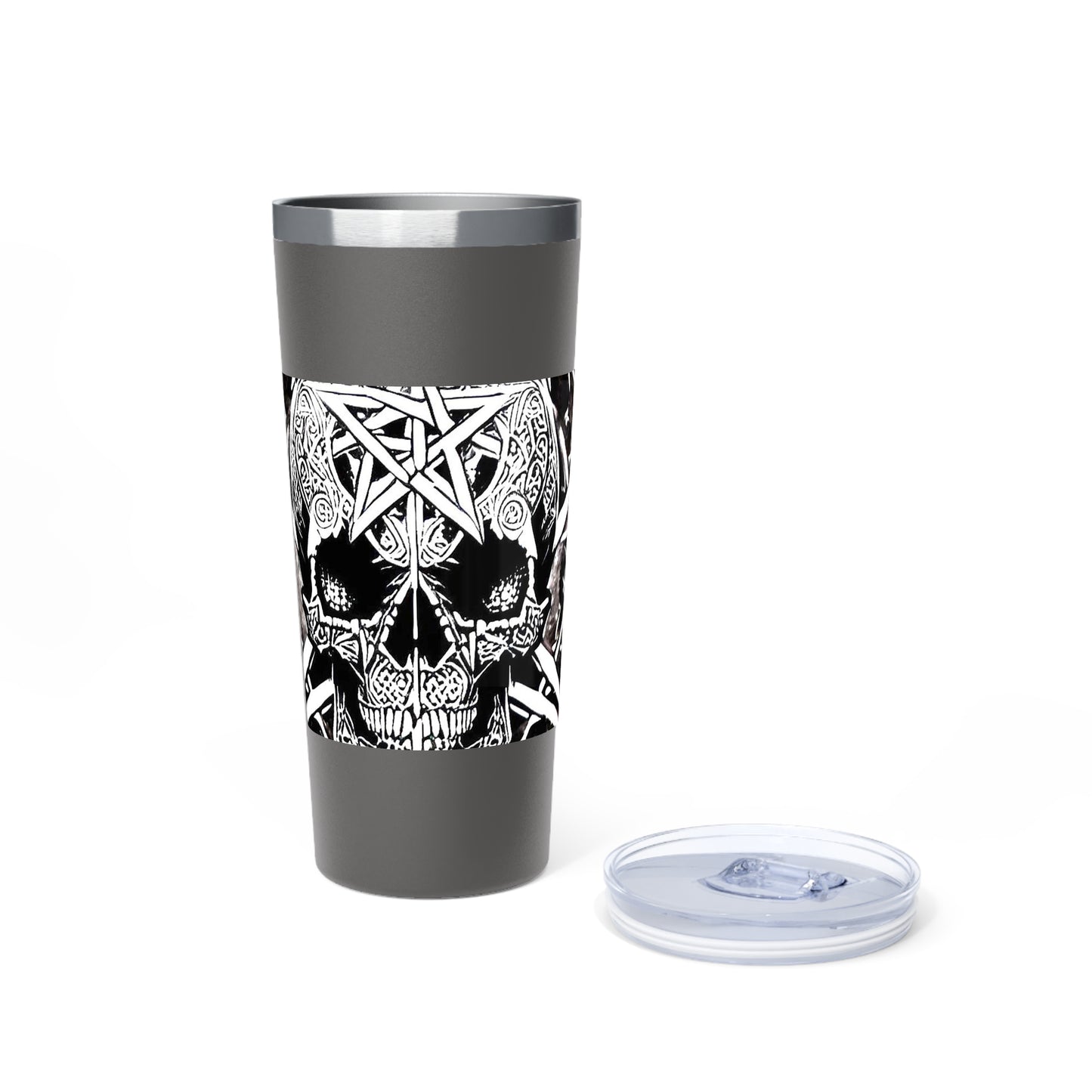 Pentagram Skull Copper Vacuum Insulated Tumbler, 22oz