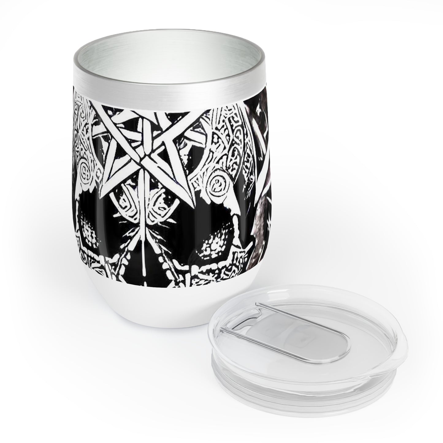 Pentagram Skull Chill Wine Tumbler