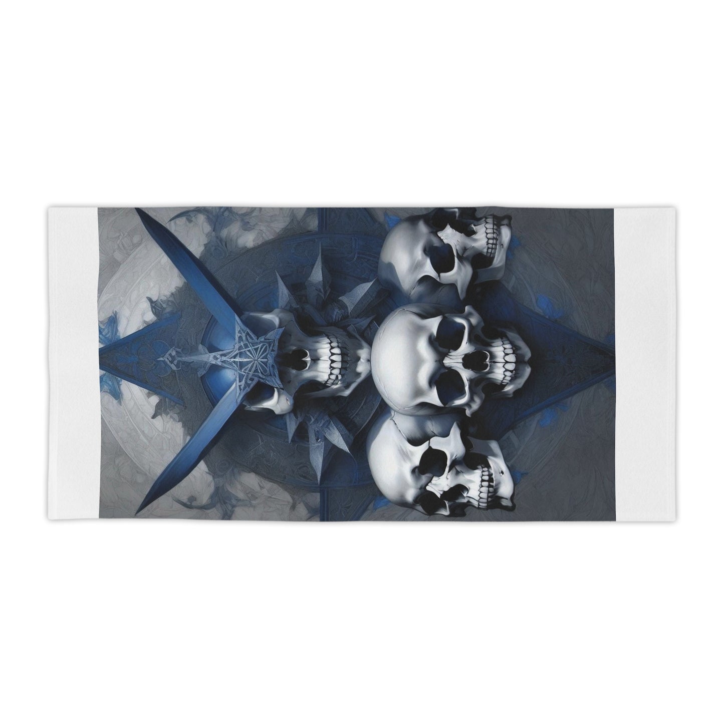 Blue Skulled Beach Towels