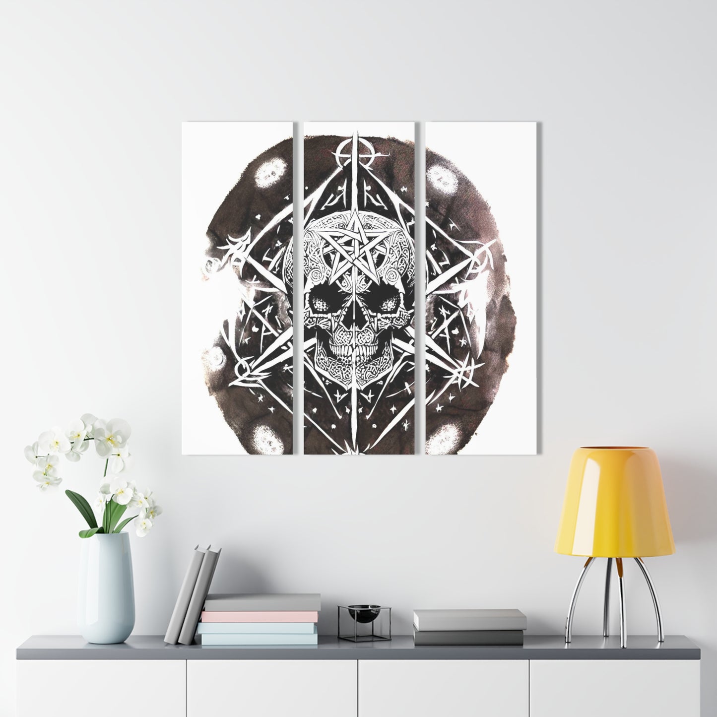 Pentagram Skull Acrylic Prints (Triptych)