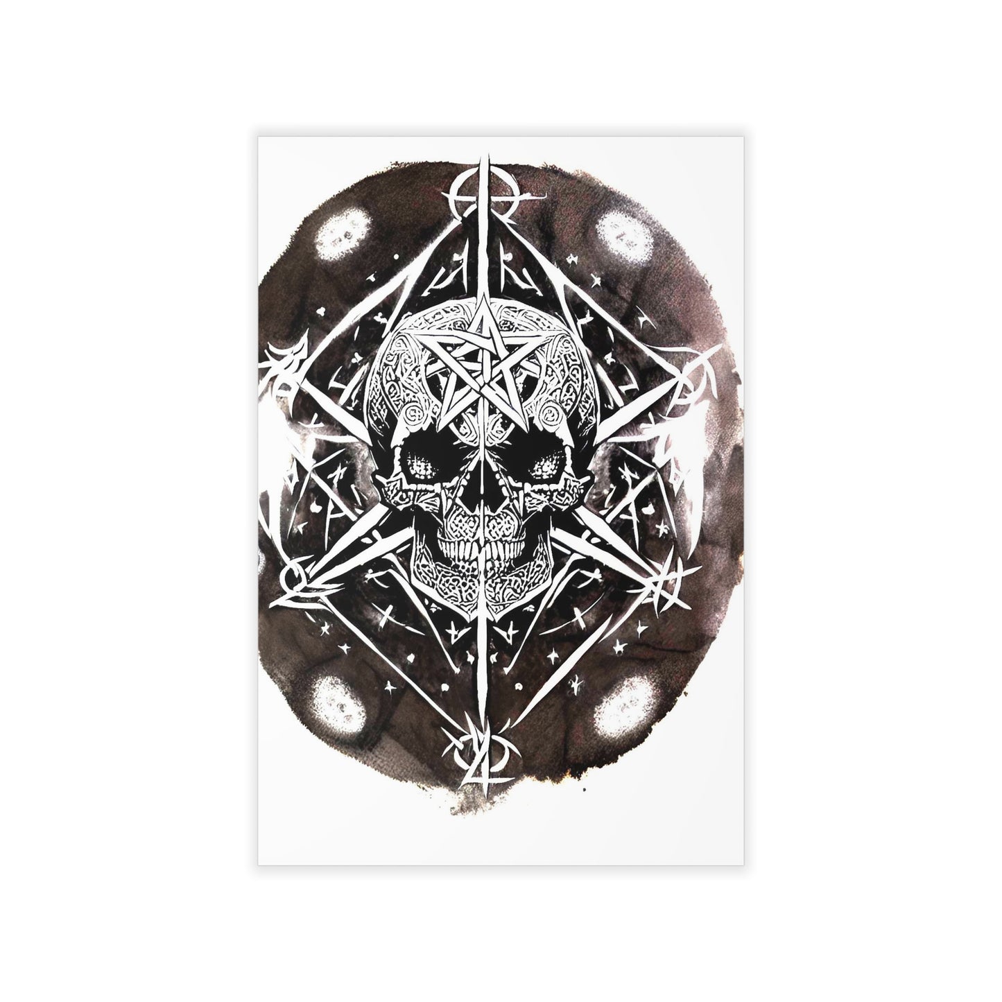 Pentagram Skull Wall Decals