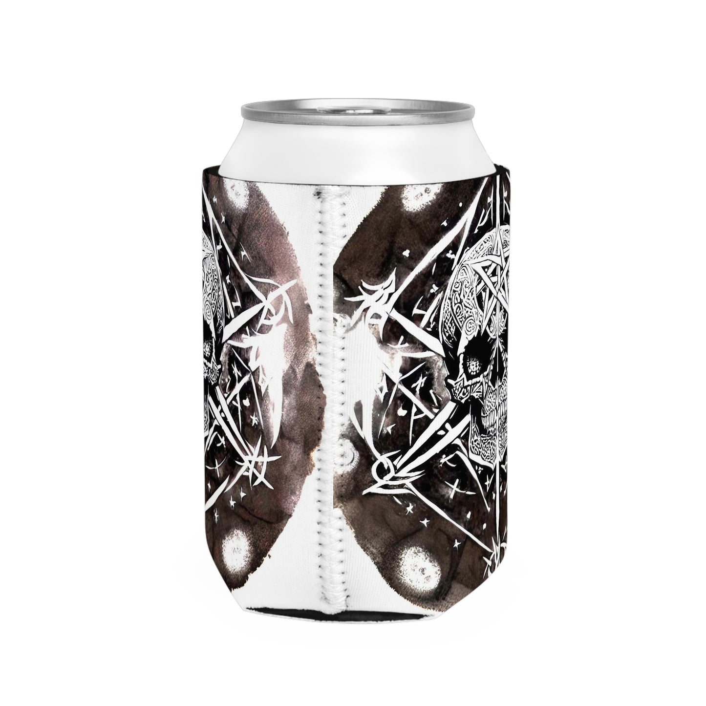 Pentagram Skull Can Cooler Sleeve