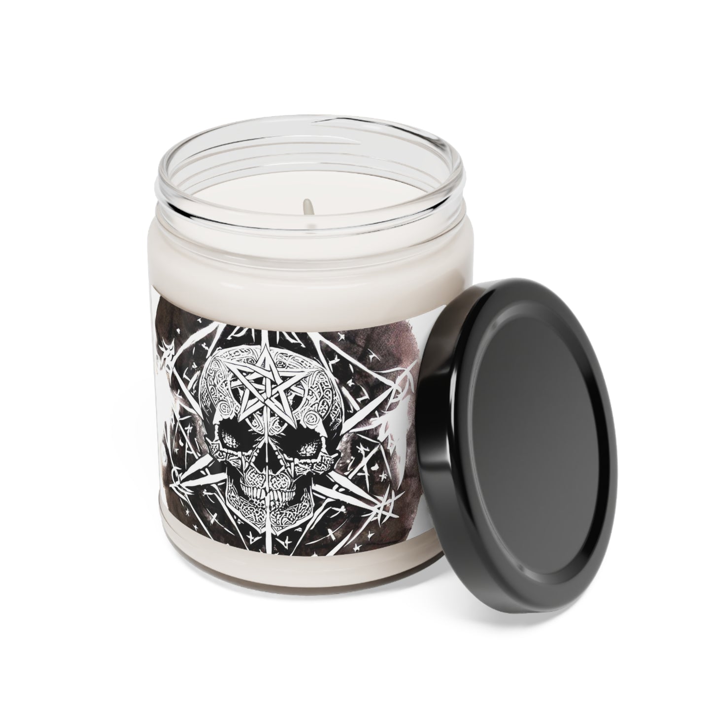 Pentagram Skull Scented Soy Candle, 9oz