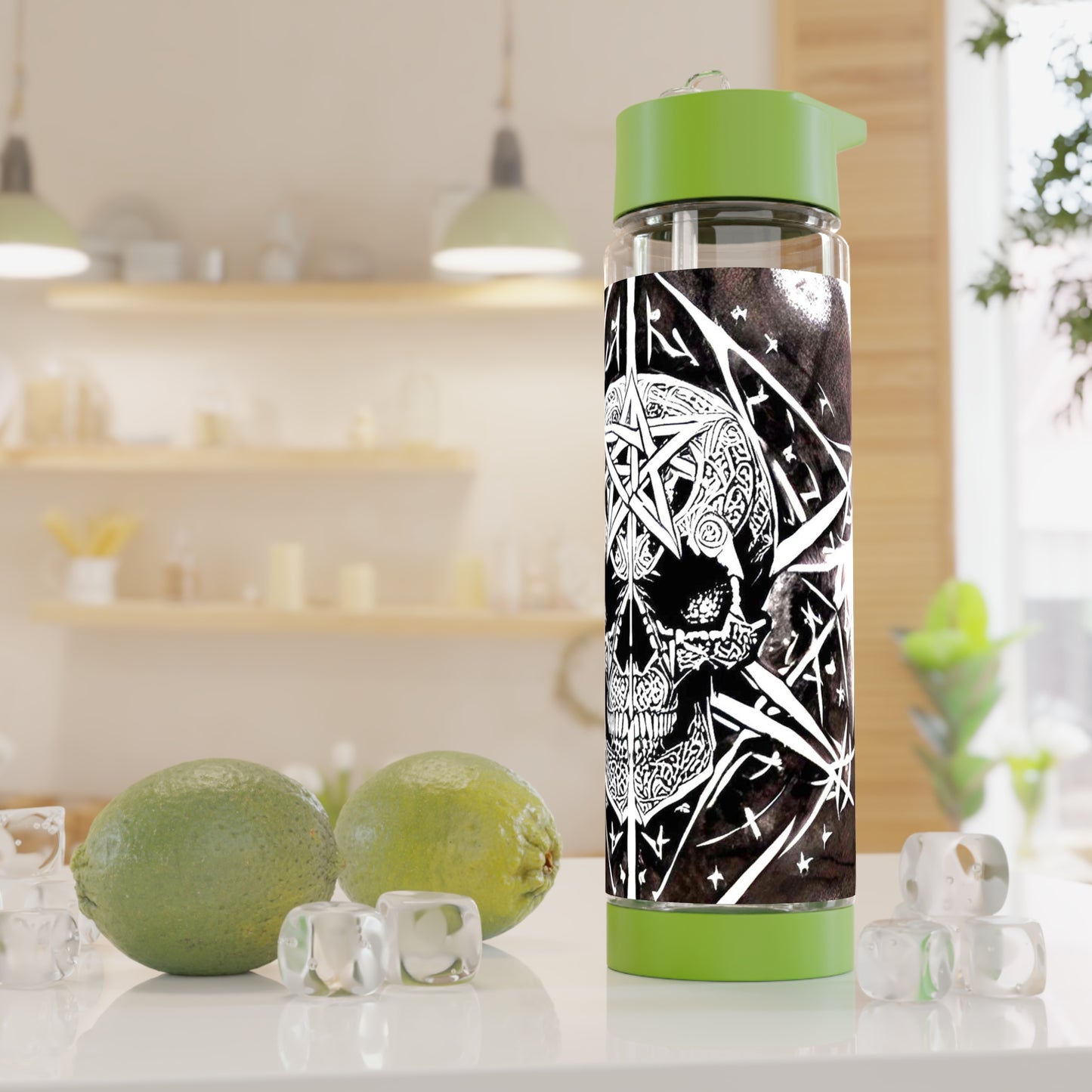 Pentagram Skull Infuser Water Bottle