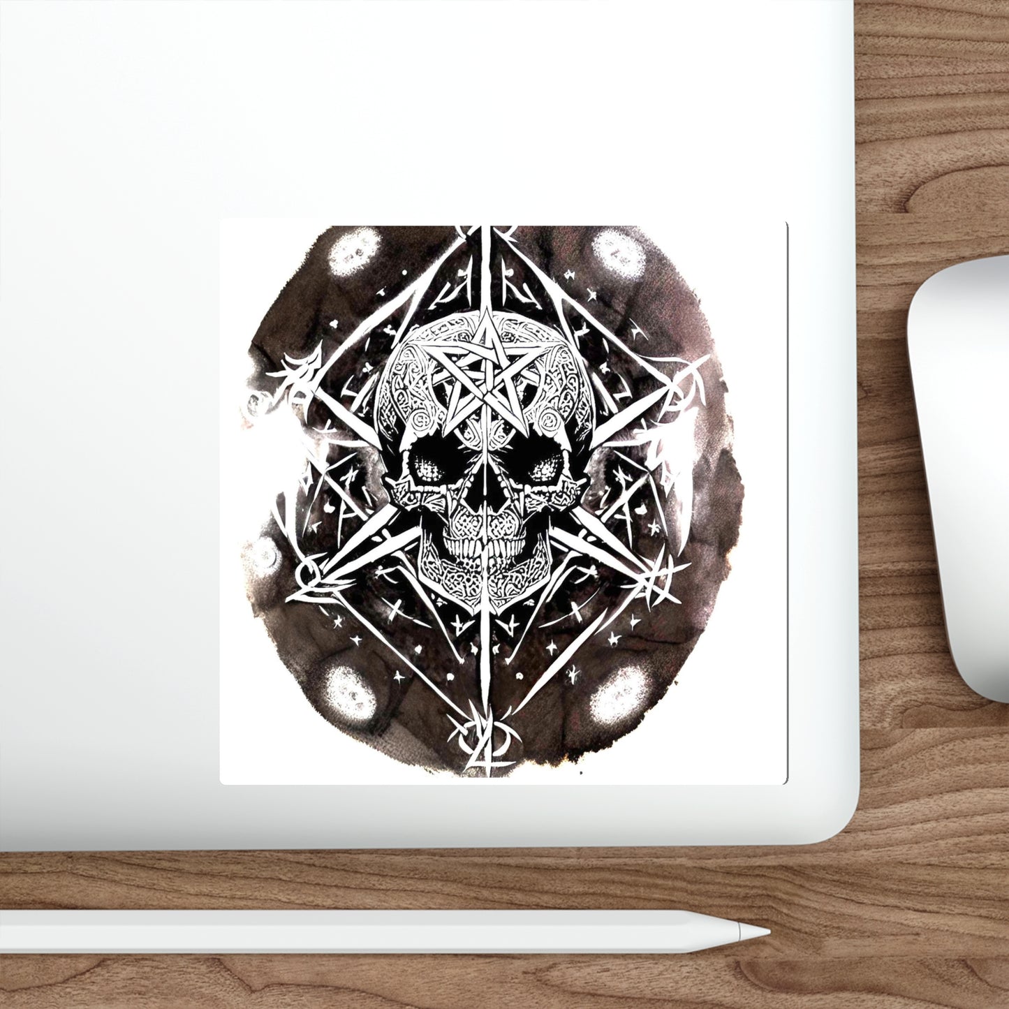 Pentagram Skull Die-Cut Stickers