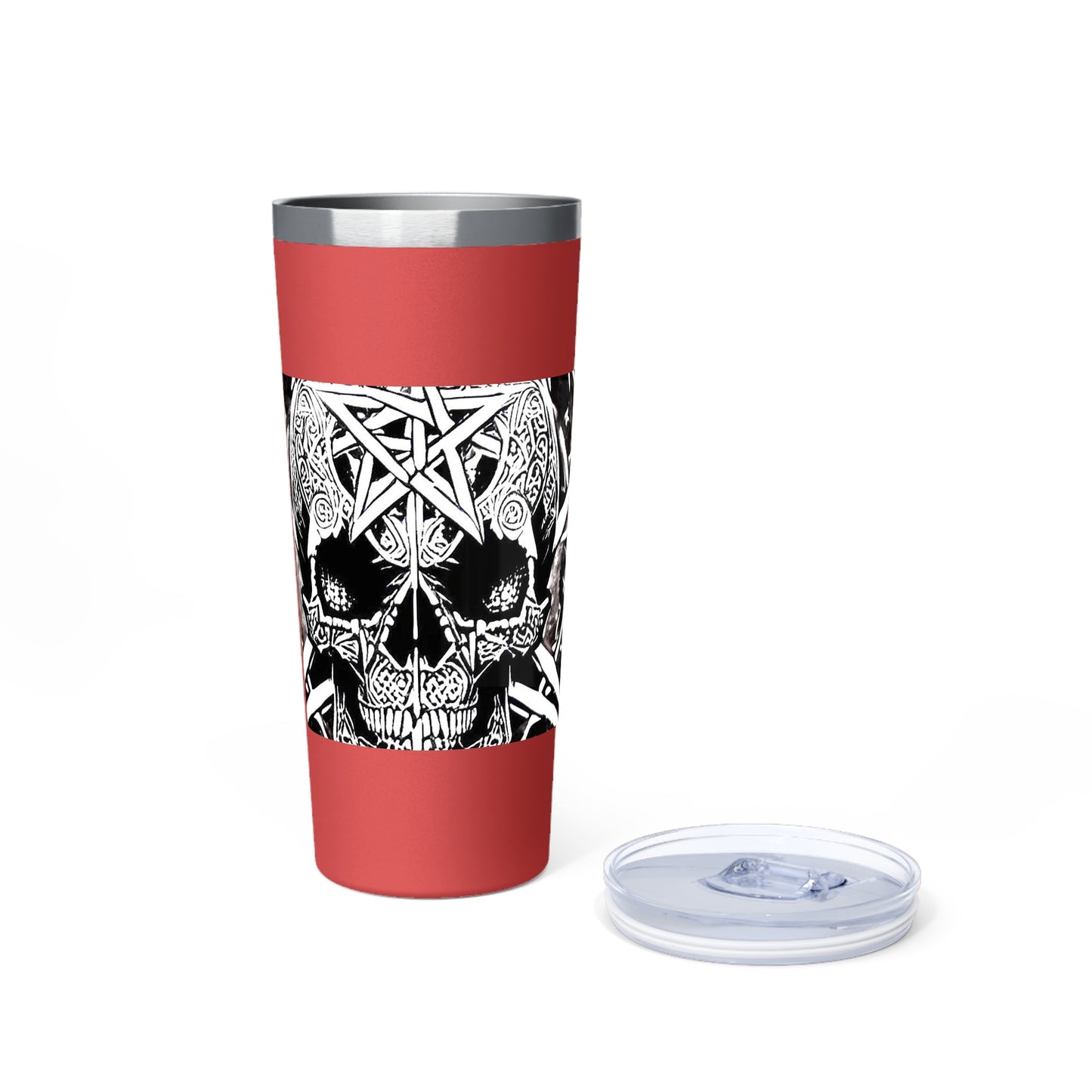 Pentagram Skull Copper Vacuum Insulated Tumbler, 22oz