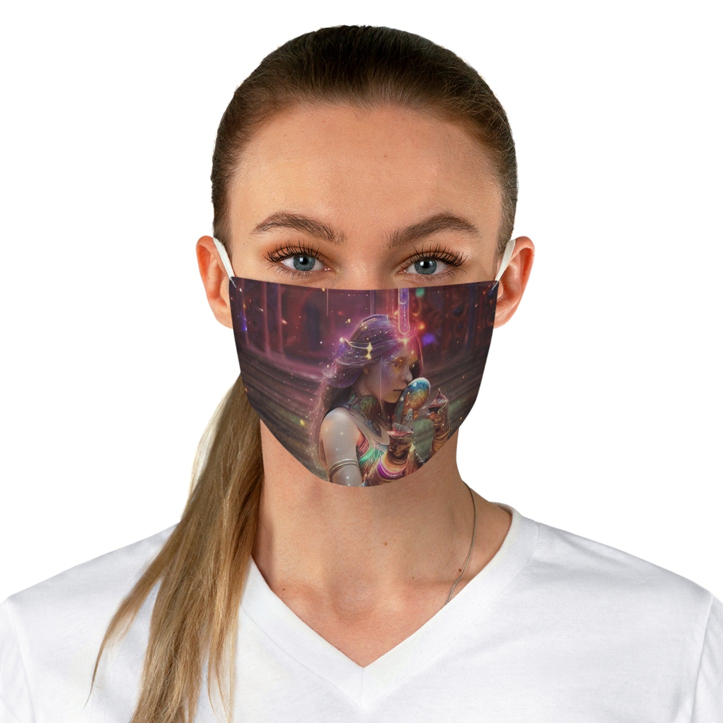 Alien lady Fabric Face Mask